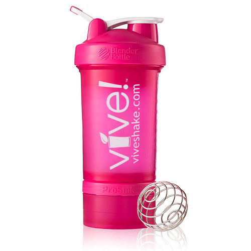 BlenderBottle® Vive Prostak 22oz. Shaker Bottle - Pink & White